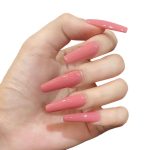 Monquice Ballerina Solid Pink Press On Nails - 1