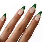 Monquice Classic Green French Tip Press on Nails