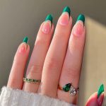 Monquice Classic Green French Tip Press on Nails - 2