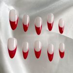 Monquice Classic Red French Tip Press on Nails - 3