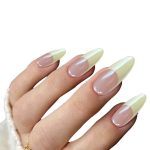 Monquice Glazed Donut Yellow French Tip Press On Nails - 1