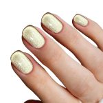 Monquice Gold Cat Eye Short False Press On Nails