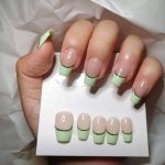 Monquice Green French Press On Nails - 1