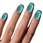 Monquice Lake Blue Cat Eye Short False Press On Nails - 2