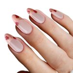 Monquice Pink French Tip Press On Nails with Strawberry