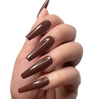 Monquice Solid Brown Press On Nails - 1