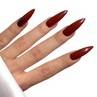 Monquice Solid Wine Red Press On Nails - 1