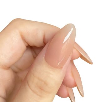 Monquice Almond Nude Glossy Press On Nails - 1