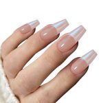 Monquice Pink French Tip Press On Nails - 1