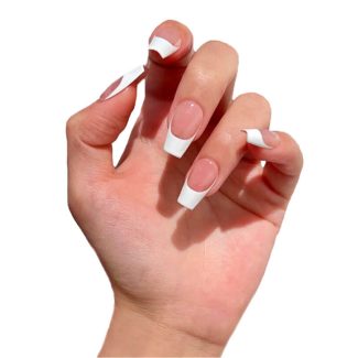 Monquice White French Tip Press On Nails