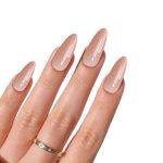 Monquice Almond Nude Glossy Press On Nails - 1